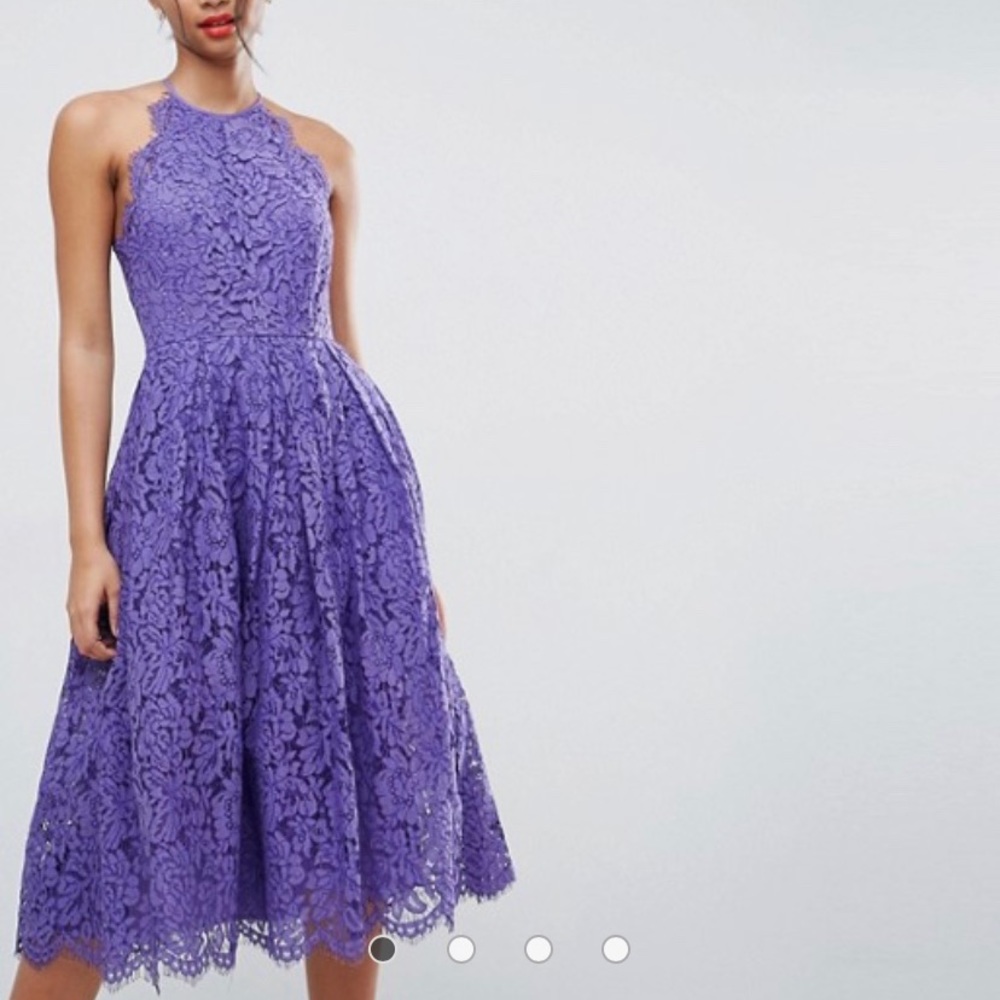 ASOS Purple Fit And Flare Dress